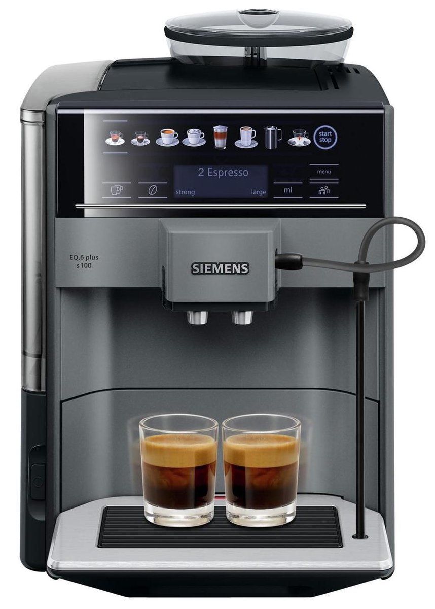 Siemens EQ.6 plus s100 TE651209RW Volautomaat Koffiemachine - Metallic Diamant Titanium