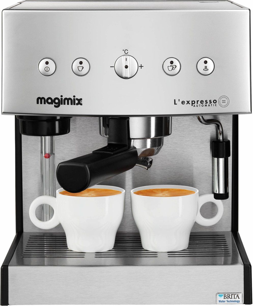 Magimix Espressoapparaat L'Expresso - Mat Chroom - 19 Bar - Brita filter