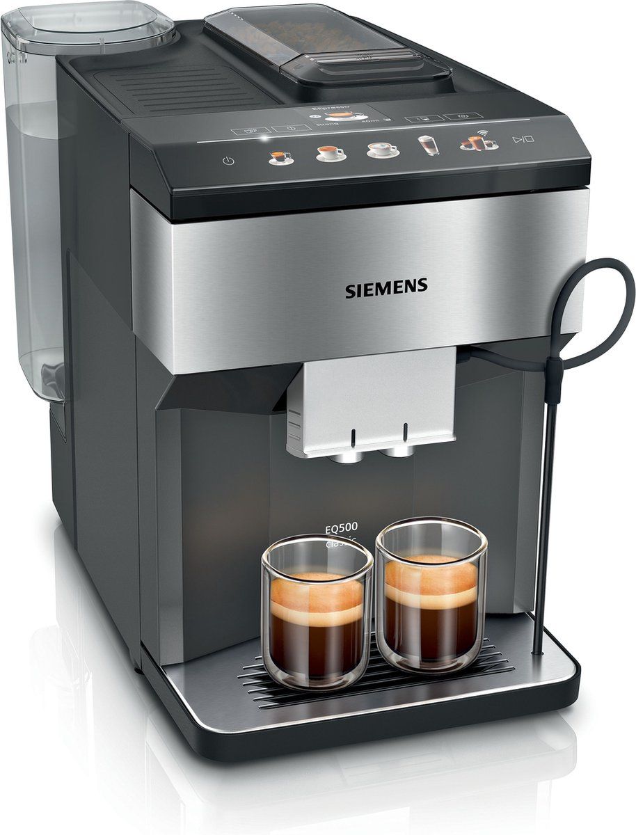 Siemens TP516RX3 EQ500 Classic Connect Espresso Volautomaat - Koffieapparaat - RVS - Zwart