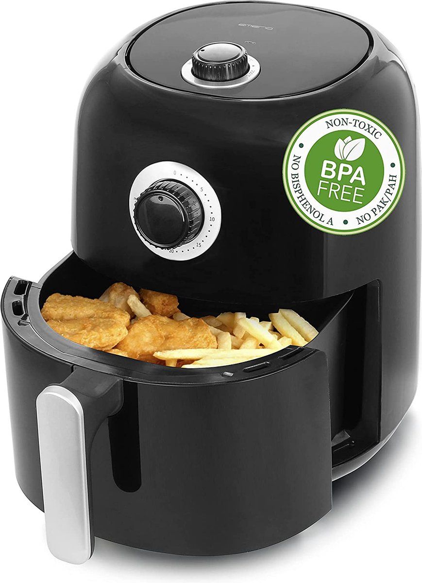 Emerio AF-125770 - heteluchtfriteuse, Frituren zonder extra olie, 3 liter inhoud, Cool Touch, BPA-vrij, snel opwarmen, 1450 watt