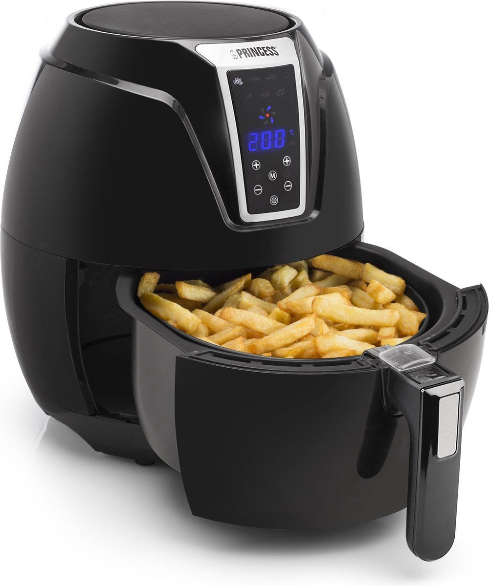 Princess Digitale Airfryer XL 182021 - Heteluchtfriteuse - 3.2 liter - 8 voorgeprogrammeerde programma’s - Inclusief grillrek - Zwart