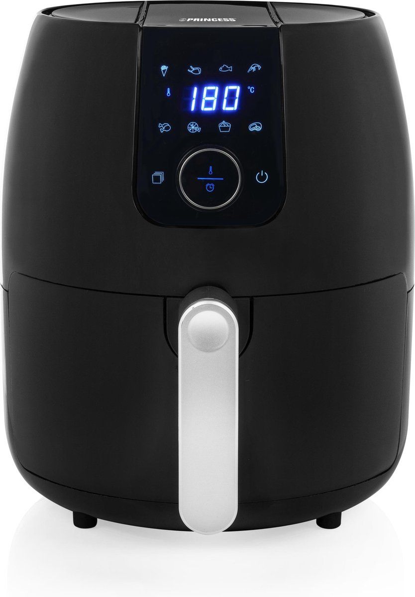 Princess Digitale Airfryer XXL 182025 - Heteluchtfriteuse - 4.5 liter - 8 voorgeprogrammeerde programma’s - Inclusief grillrek - 1500 W - Zwart