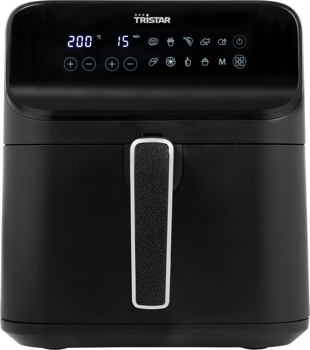 Tristar Airfryer XXL FR-9025 - Heteluchtfriteuse Groot - 6 Liter - 10 bakprogramma’s - Digitale bediening - Zwart