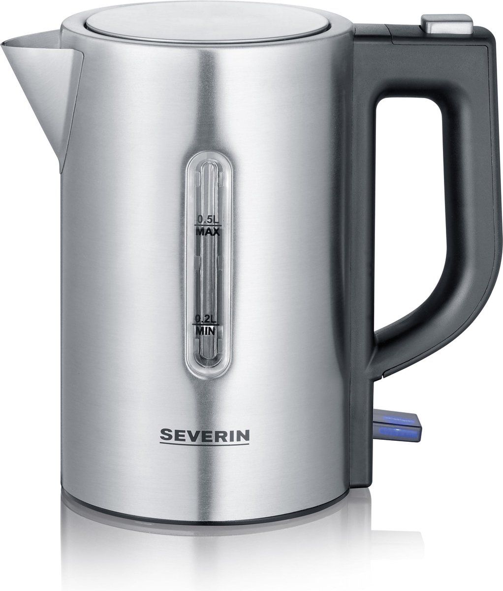 Severin WK 3647 - Waterkoker - electrisch - mini - roestvrijstalen - 0.5l - zilver/zwart