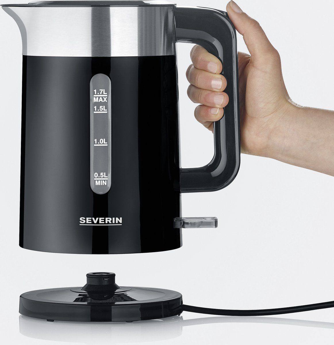 Severin WK 9265 - Waterkoker - Zwart / RVS - 100% BPA-free - Zwart / RVS serie