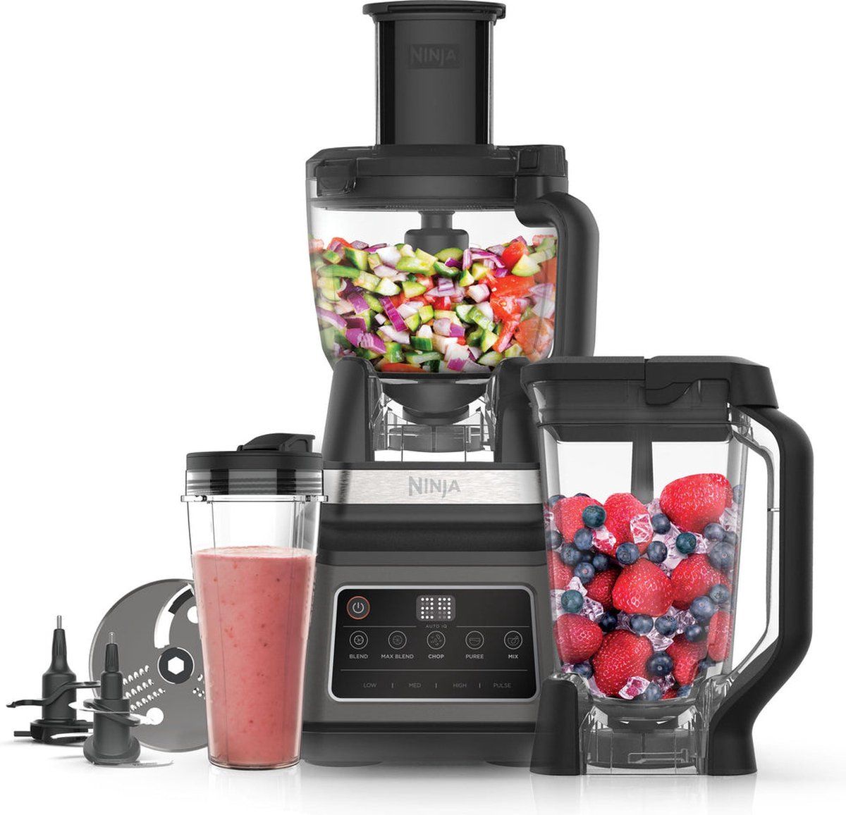 Ninja Foodi 3-in-1 Foodprocessor en Blender - 1200 W - 2.1 Liter - IJsCrusher - Auto iQ - BN800EU