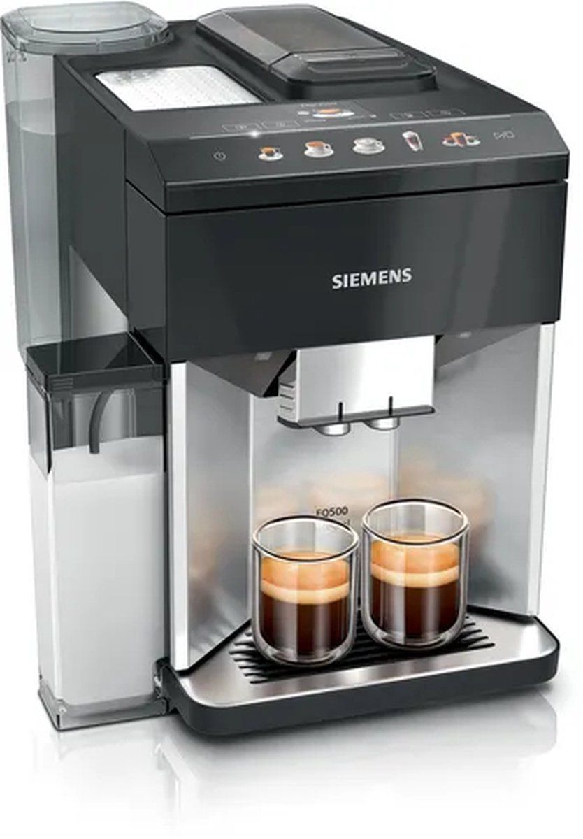 Siemens EQ500 Integral TQ517R03 Espresso Volautomaat - RVS - Piano Zwart