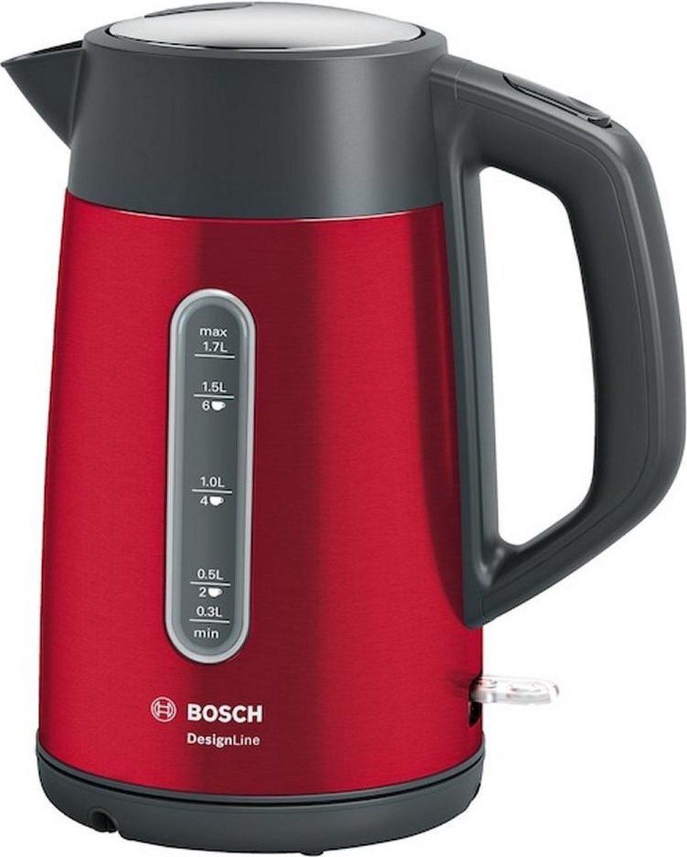 Bosch TWK4P434 DesignLine - Waterkoker - Rood / Zwart