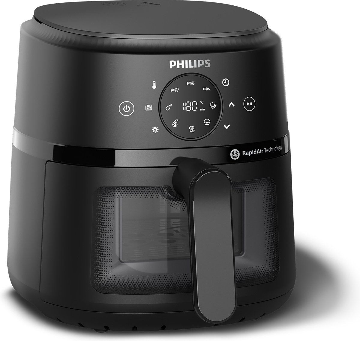 Philips 2000 series Airfryer - NA220/00 - Kookvenster - 4.2L - Tot 4 Personen - Zwart