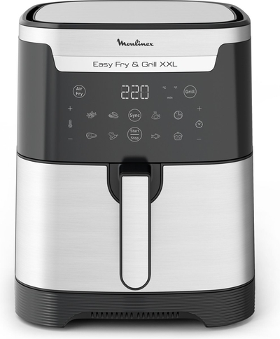 Moulinex Easy Fry & Grill XXL Enkel Vrijstaand Heteluchtfriteuse Zwart, Roestvrijstaal