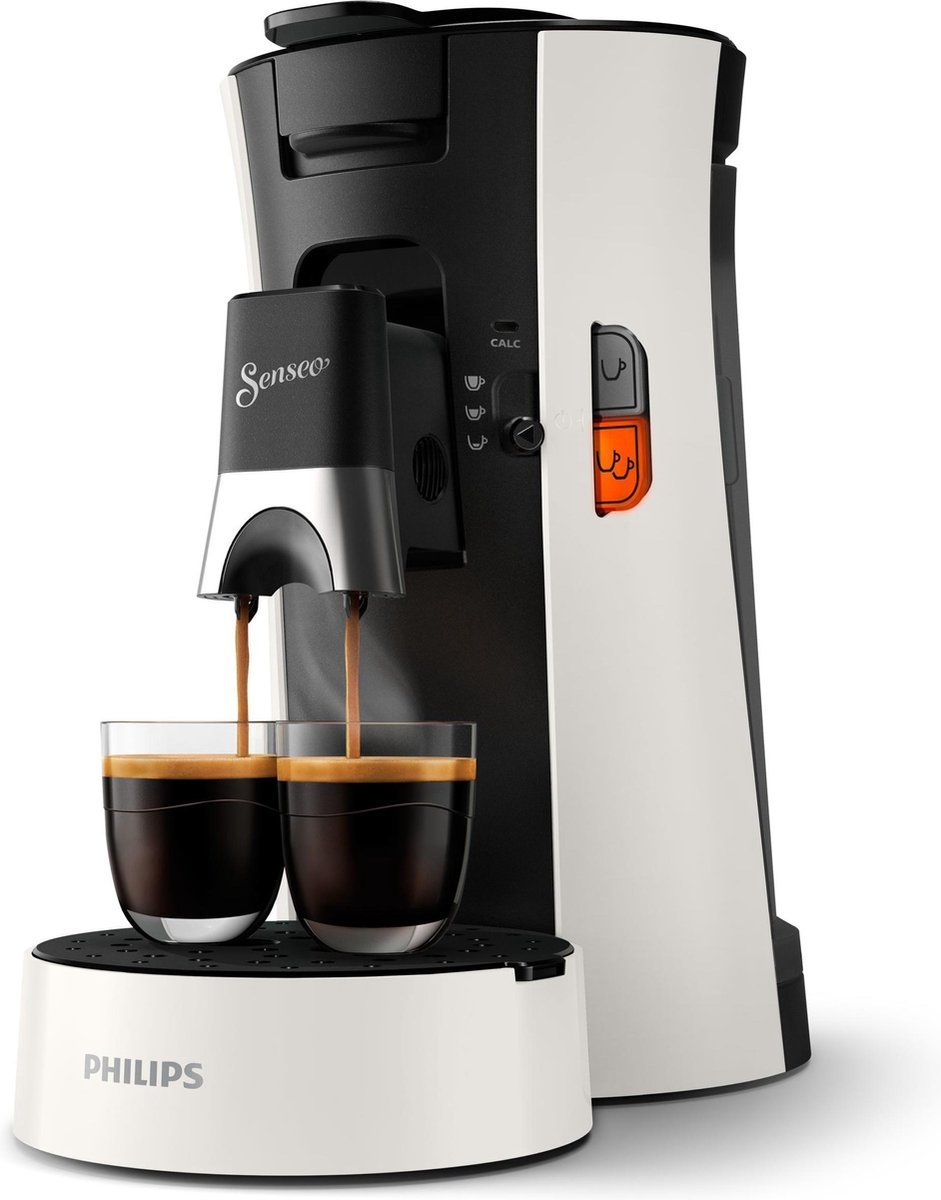 Philips Senseo Select CSA230/00 - Koffiepadmachine voor max 2 Kopjes Koffie - Exclusief Koffiepads - Diepzwart / Wit