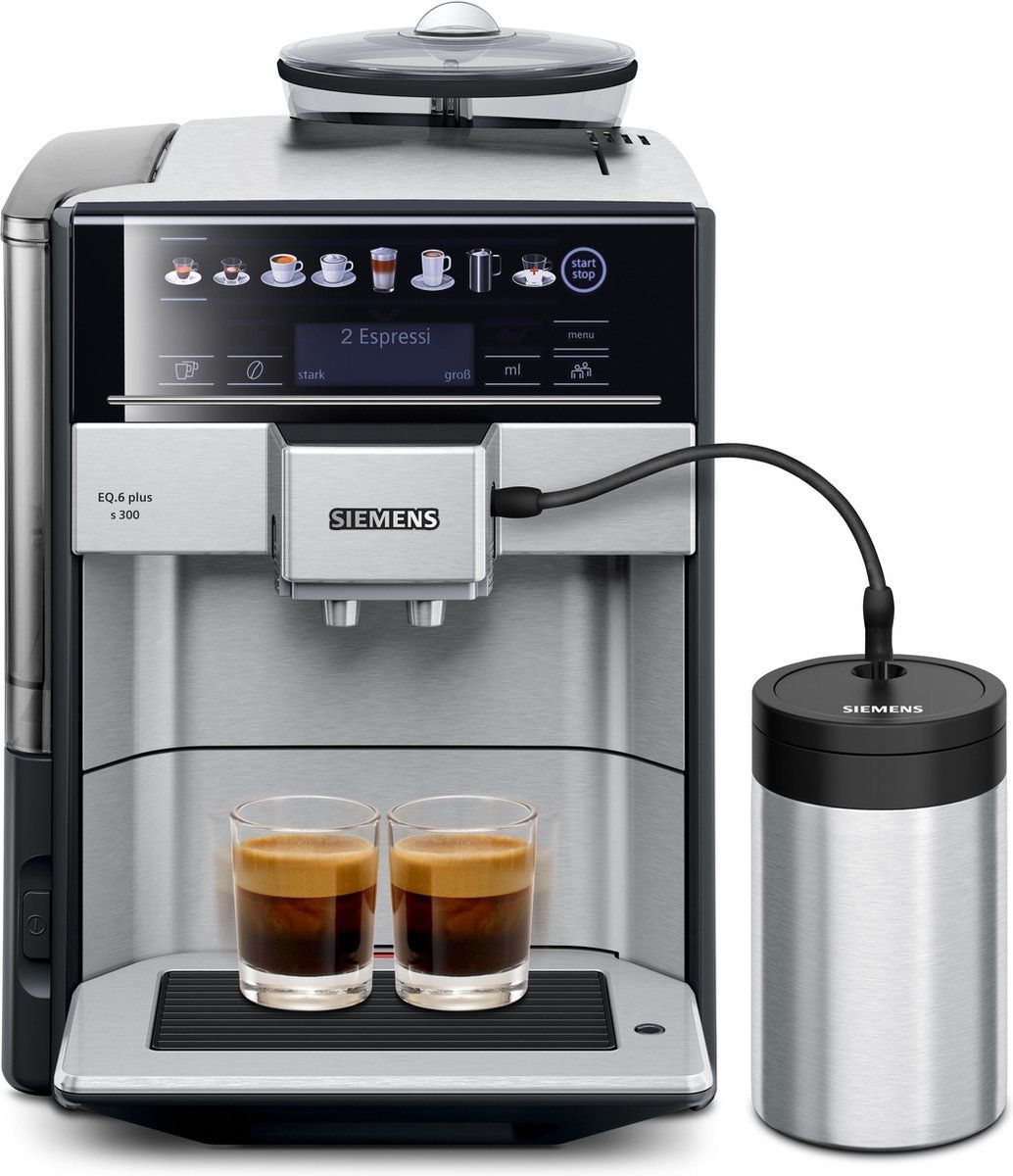 siemens-eq6-plus-s300-te653m11rw-volautomatische-espressomachine-inclusief-rvs-melkbeker-zilver