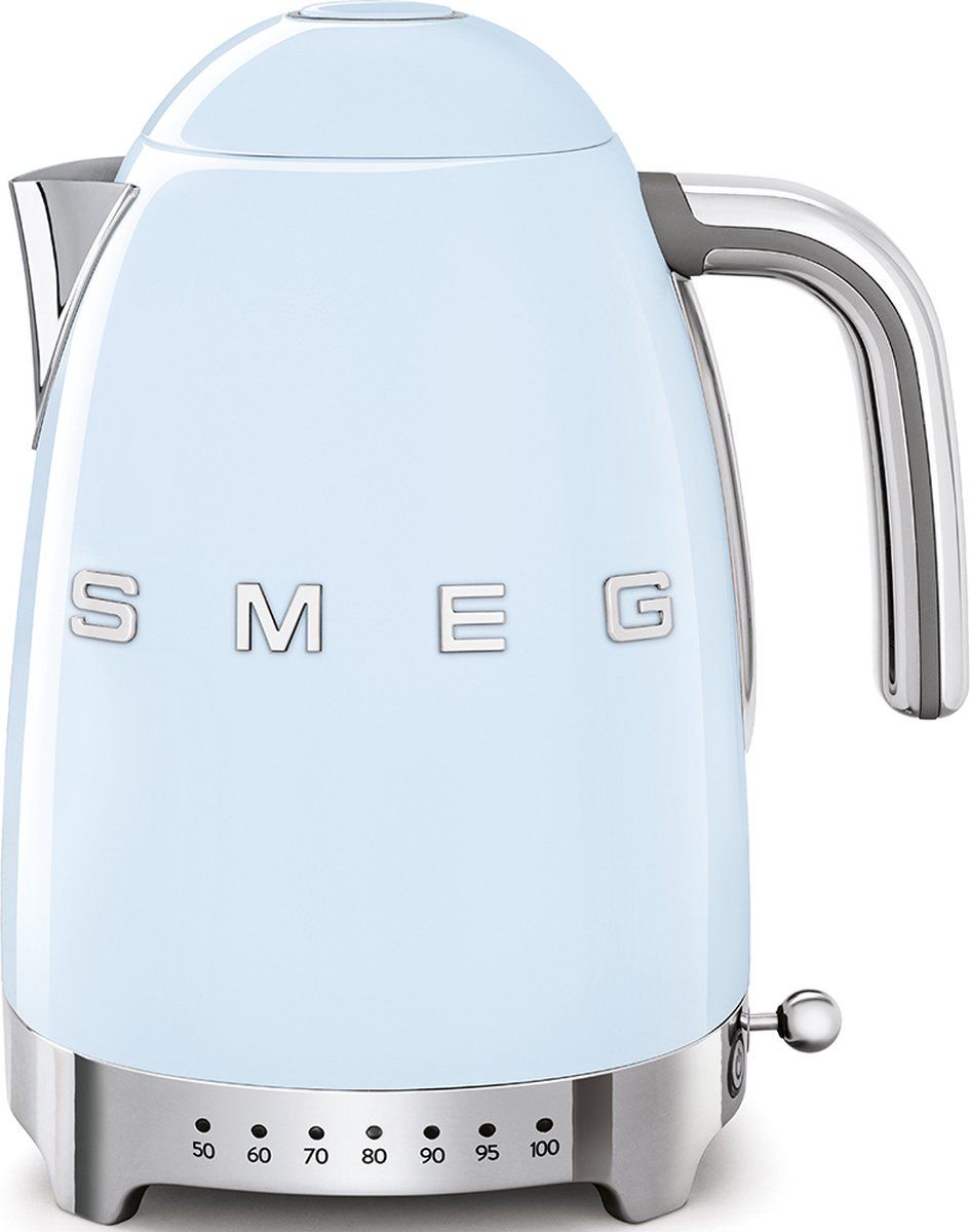 SMEG KLF04PBEU - Waterkoker - Pastelblauw - 1,7L - 7 temperaturen