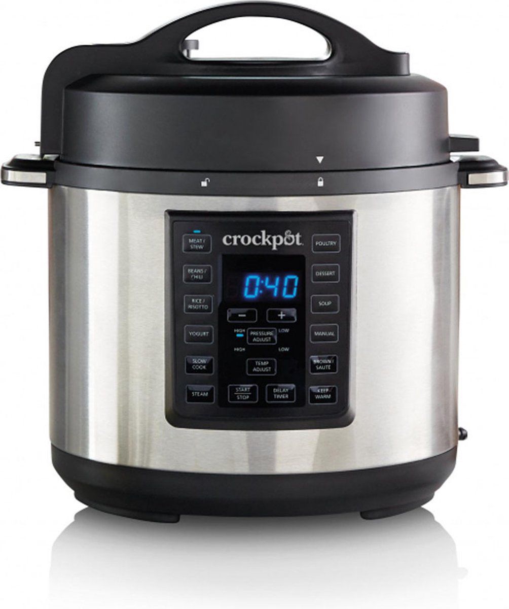 CrockPot Express Pot Pressure, Slow & Multi Cooker PLUS 5,6L (inclusief stoommand en tang) NIEUW