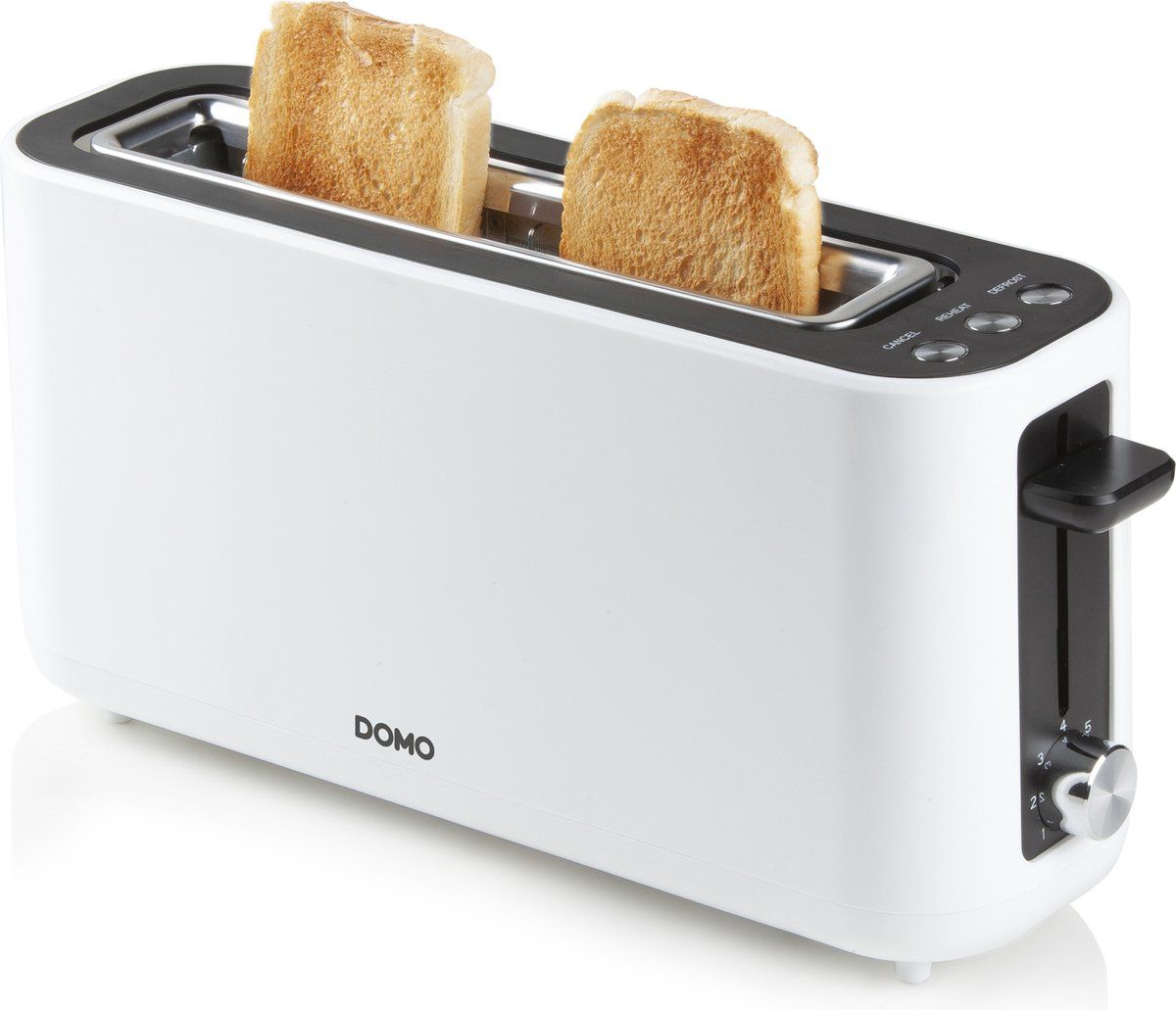 DOMO DO962T Broodrooster / Toaster - 2 sneden - Wit