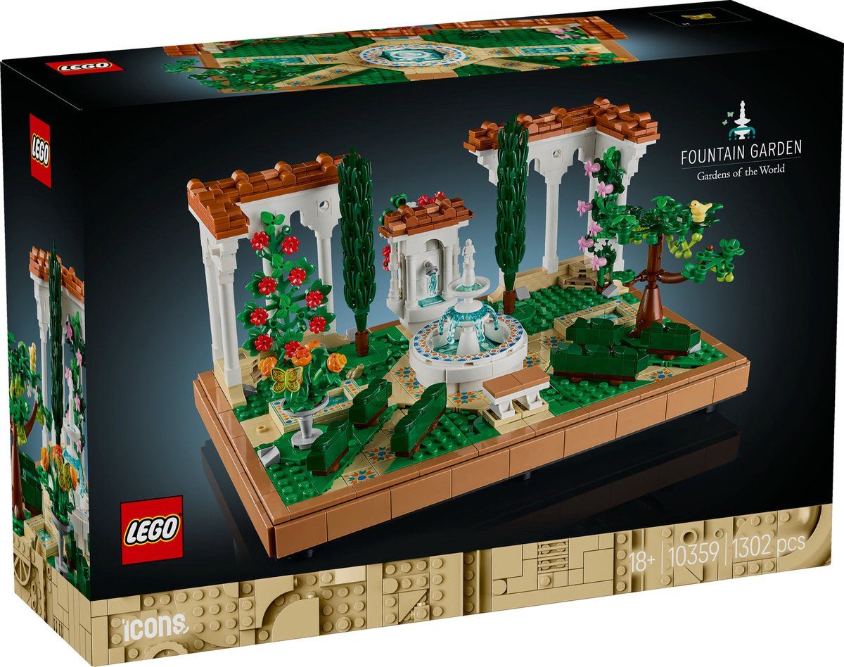 LEGO Icons Tuin met fontein 10359