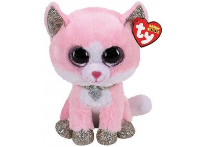 Ty - Knuffel - Beanie Buddy - Fiona Pink Cat - 24cm