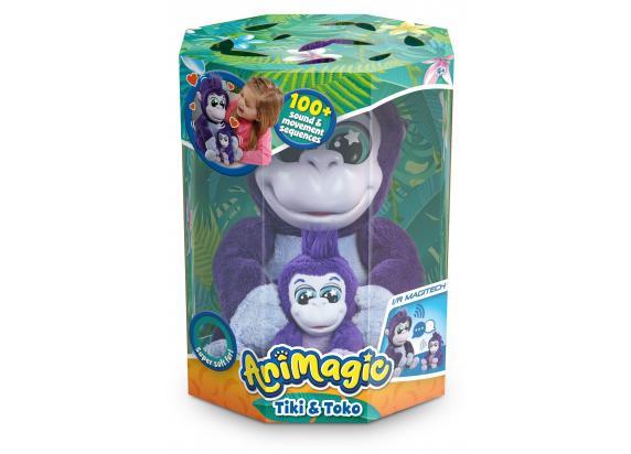 Animagic Tiki and Toko Gorillas - Interactieve Knuffels - Inclusief geluiden en bewegingen