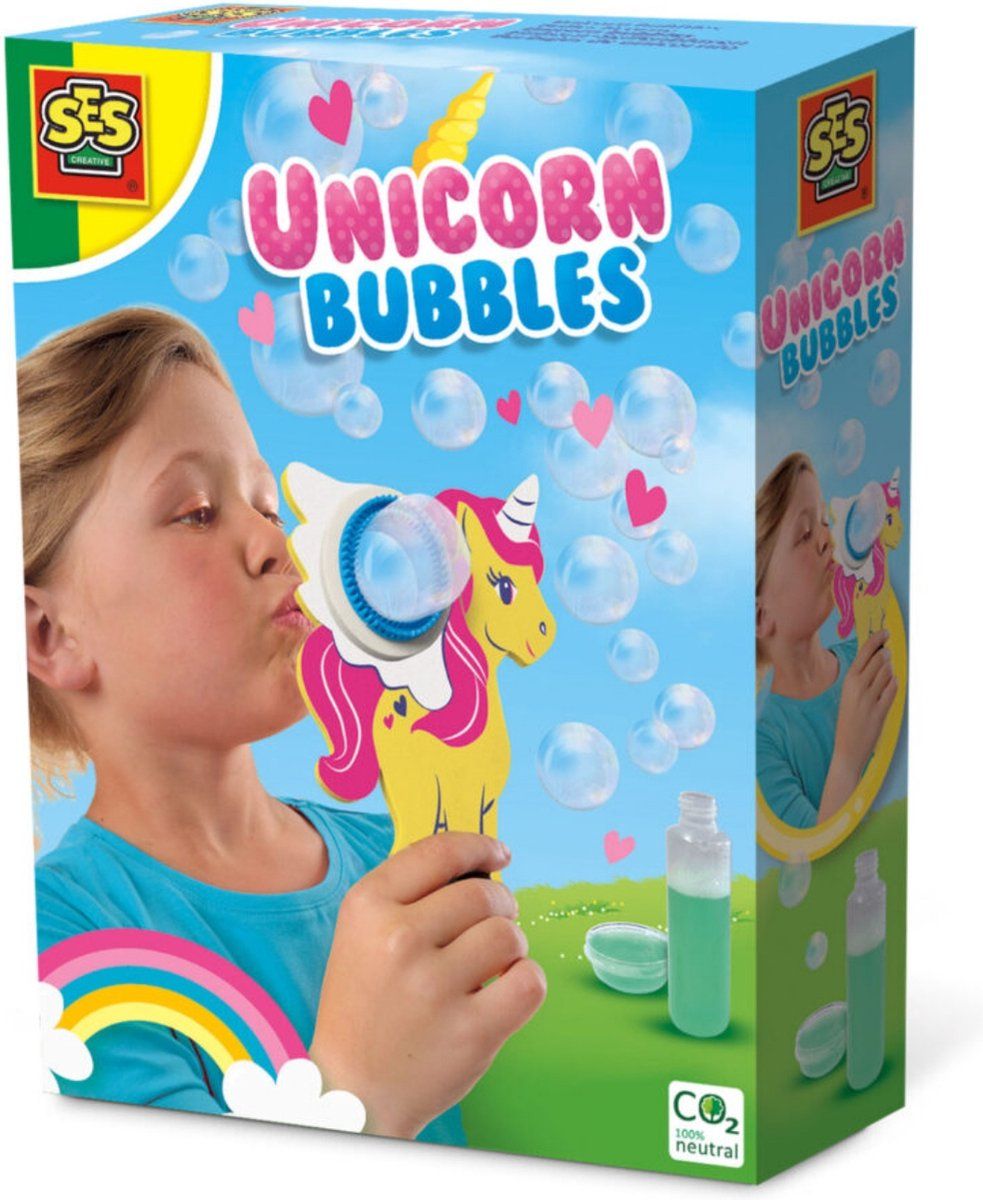 SES - Unicorn Bubbles - sterk bellenblaassop - gemakkelijk afwasbaar - unicorn thema