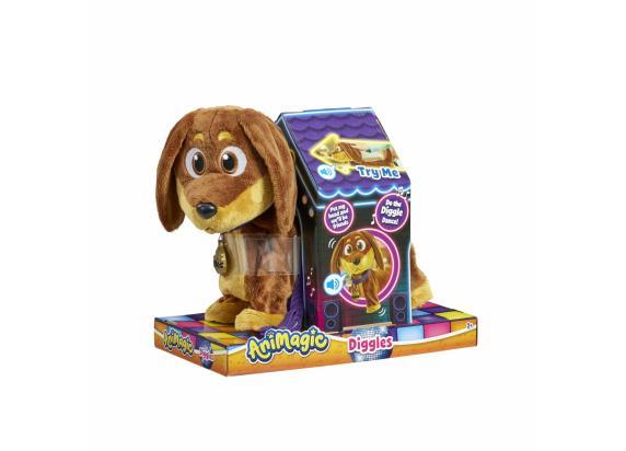 Animagic - Diggles - Knuffelhond - Interactieve Knuffel