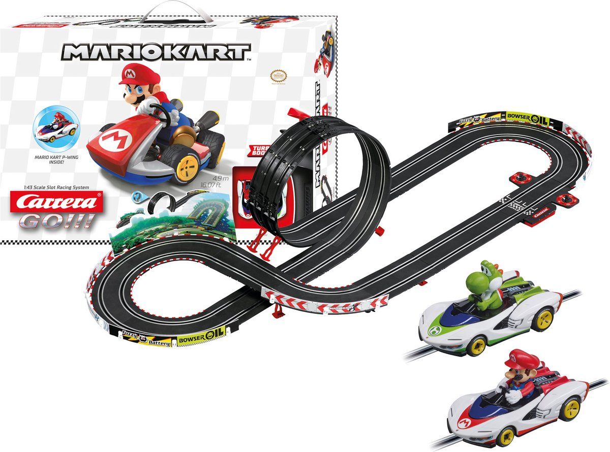 Carrera GO!!! Mario Kart™ - P-Wing - Mario vs. Yoshi - Racebaan 4,9m Racebaan