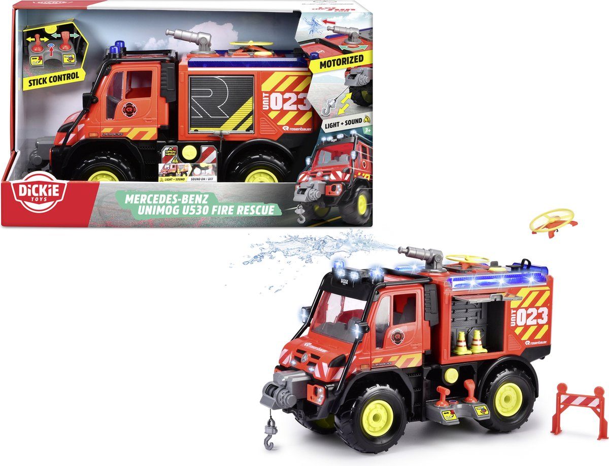 Dickie - Unimog U530 Fire Rescue - Brandweerwagen - met afstandsbediening