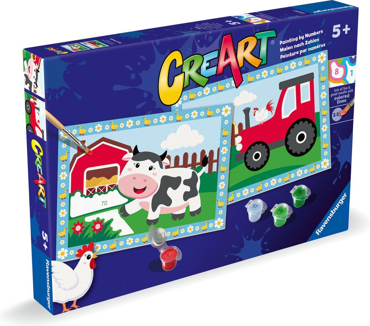 Ravensburger CreArt Tractor with scenery - Schilderen op Nummer