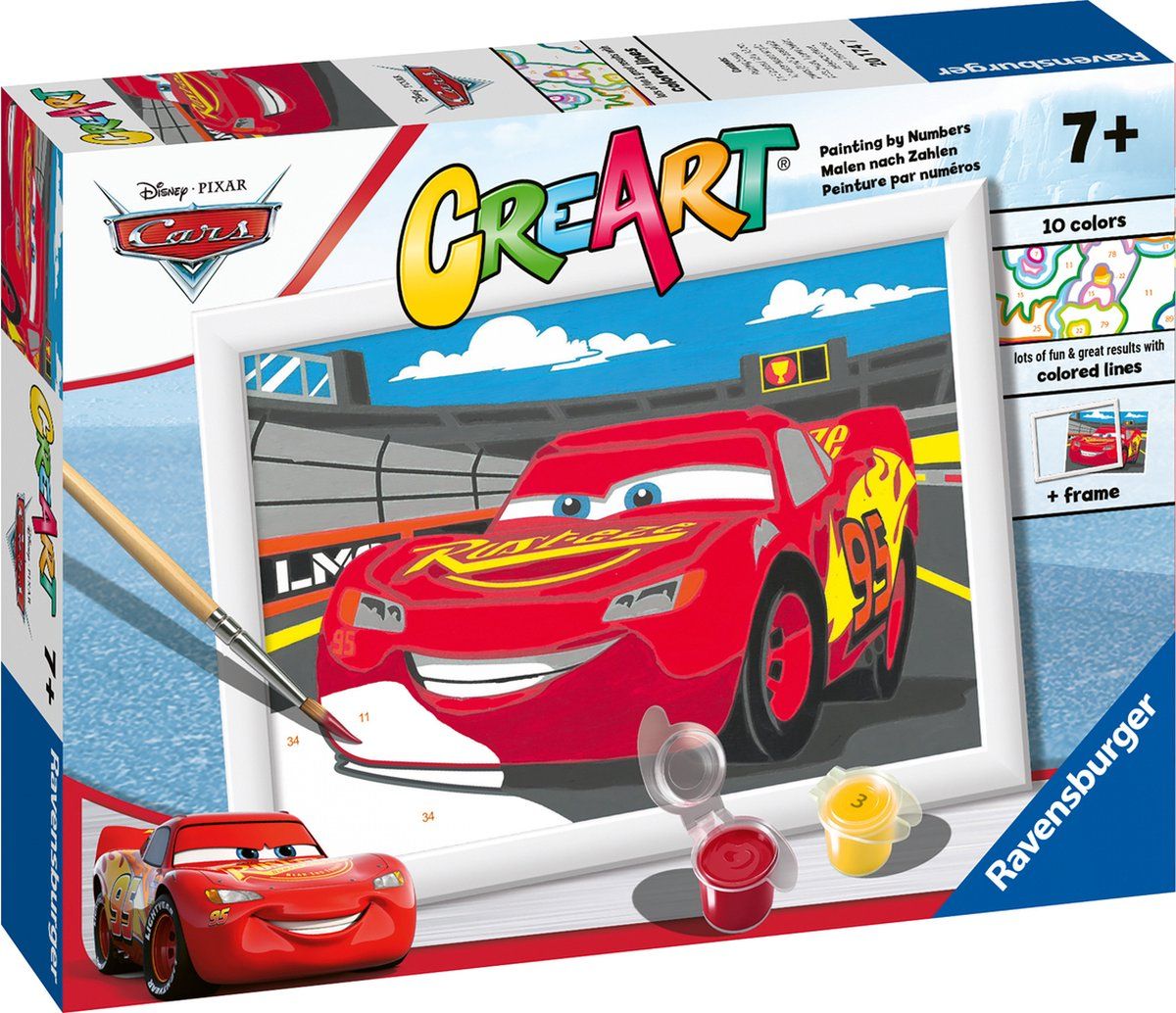 Ravensburger CreArt Lightning McQueen - Schilderen op nummer voor kinderen