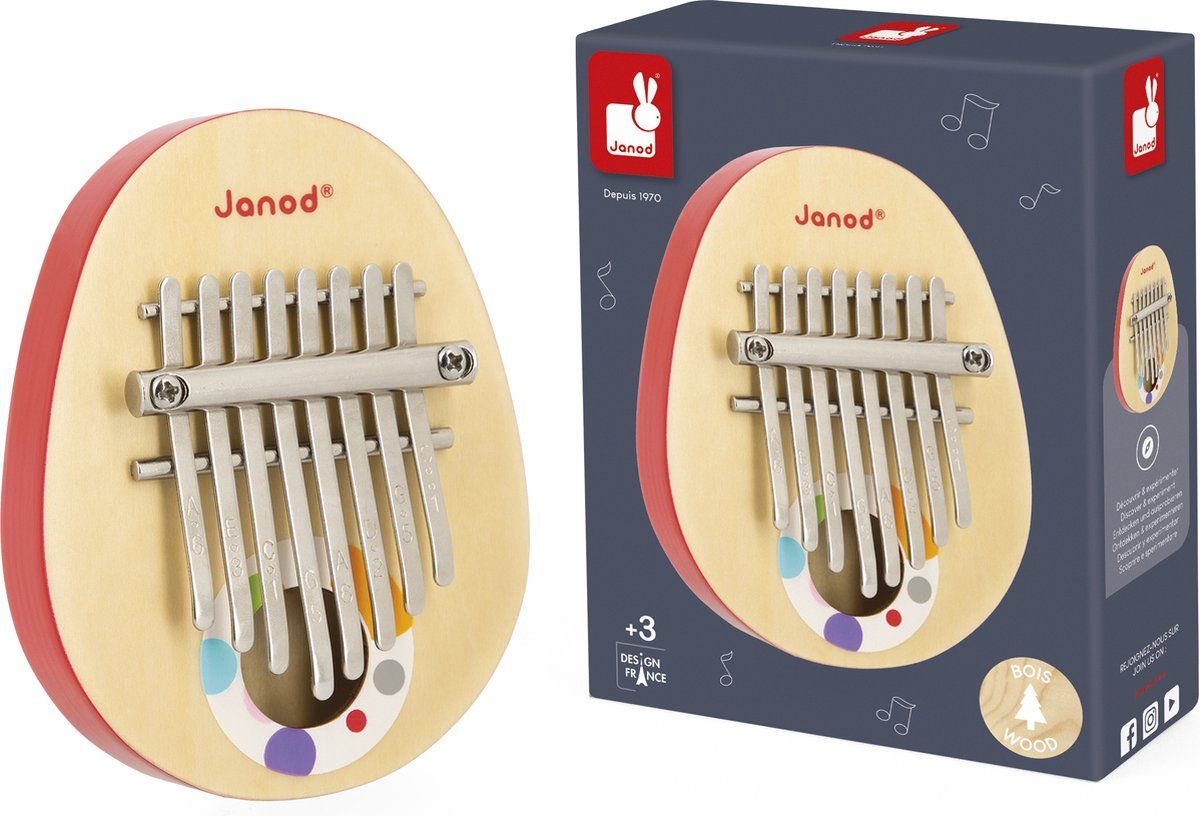 Janod Confetti - Kalimba Duimpiano - Voor Kleine Muzikanten! - Een Zacht En Rustgevend Geluid Dat Het hele Gezin Zal Bekoren - Geschikt Vanaf 3 Jaar