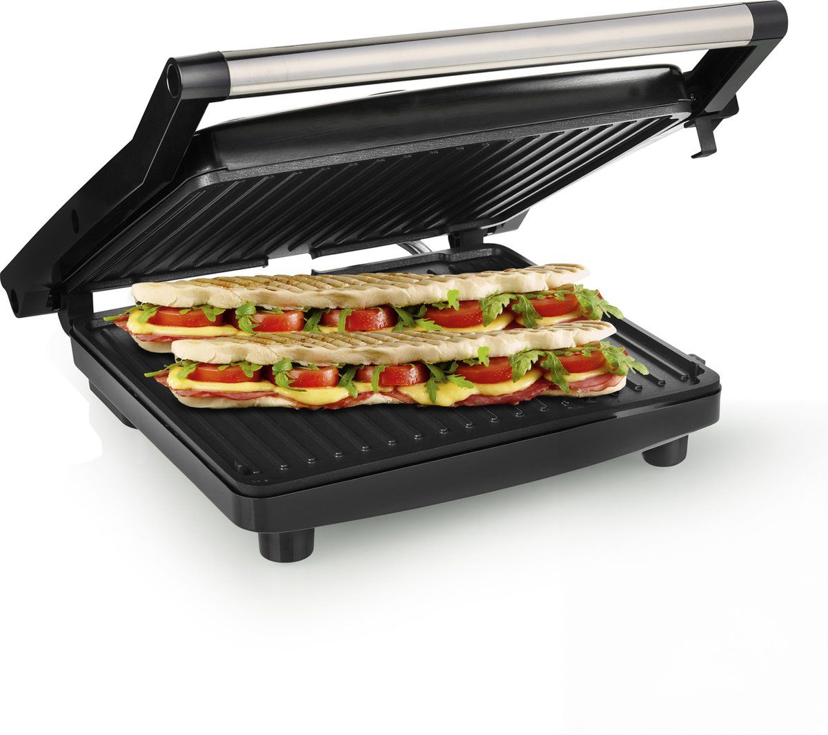 Tristar Contactgrill XXL GR-2858 - Panini Grill XXL - Tosti apparaat groot - 30 x 26 cm bakoppervlakte - Regelbare Thermostaat - 2000 watt