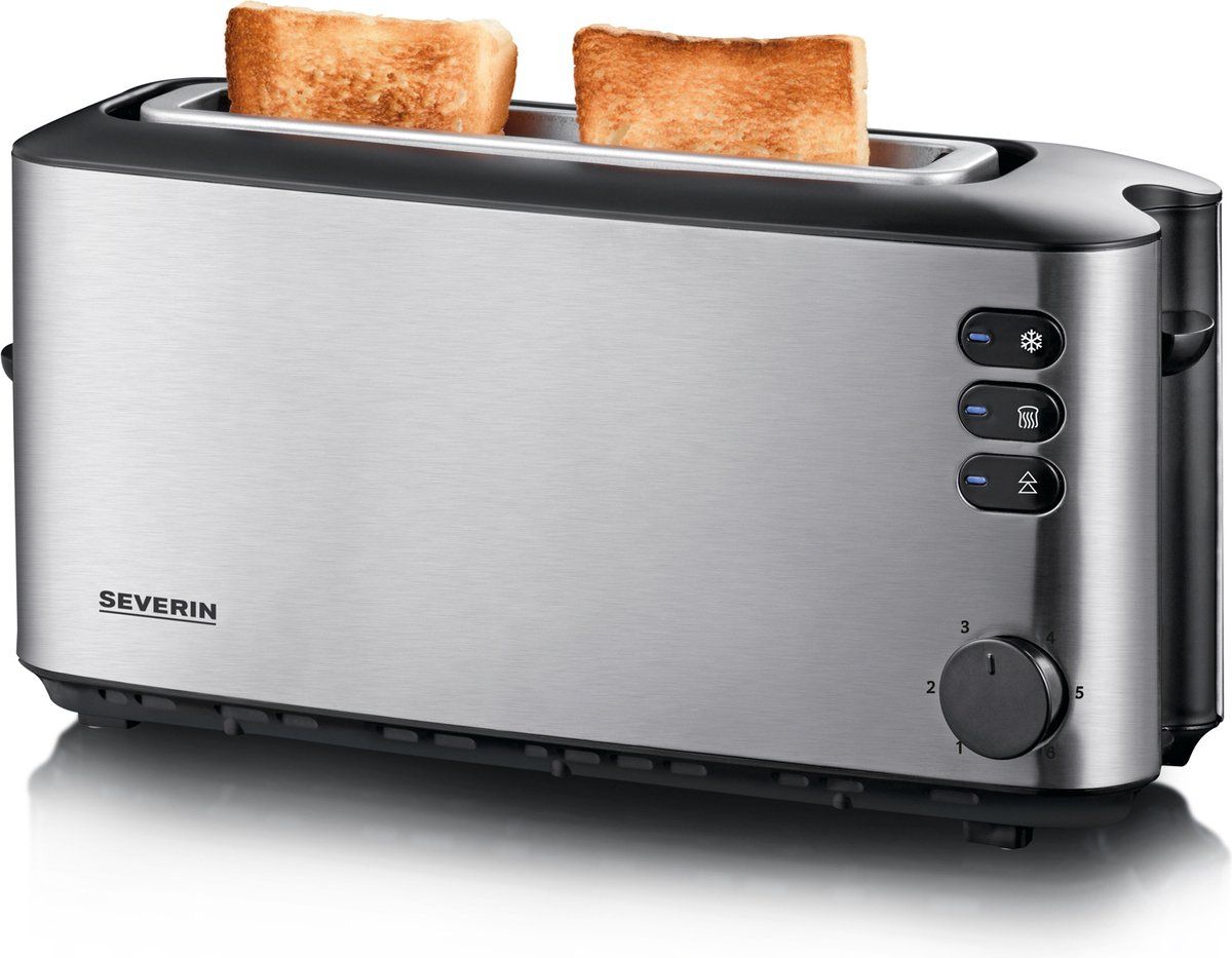 Severin AT 2515 - Broodrooster - Toaster - Long-slot - 2 Sneden - Geborsteld RVS