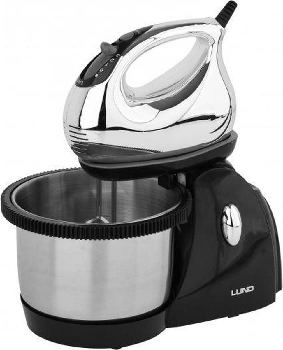 Lund Handmixer met RVS mengkom - 3 snelheidsniveaus - kom capaciteit: 3L - 250W