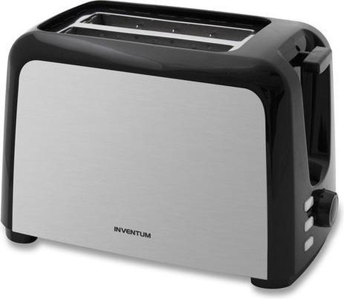 Inventum GB420B - Broodrooster - 2 sleuven - Traploze bruining - Opwarm/Ontdooifunctie - 750 watt - Toaster - RVS/Zwart