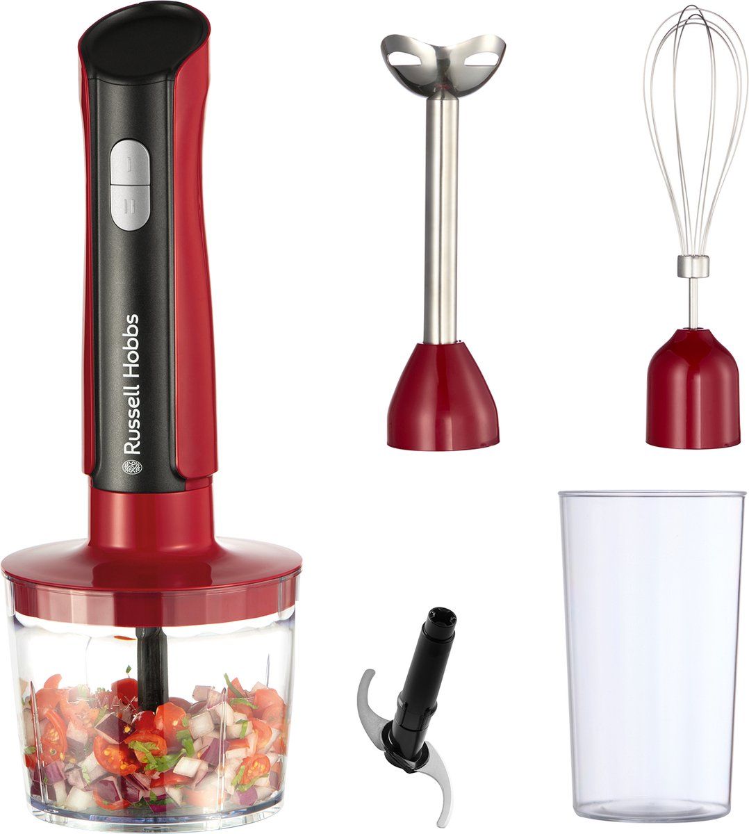 Russell Hobbs Desire Red 3 in 1 Staafmixer - 27140-56