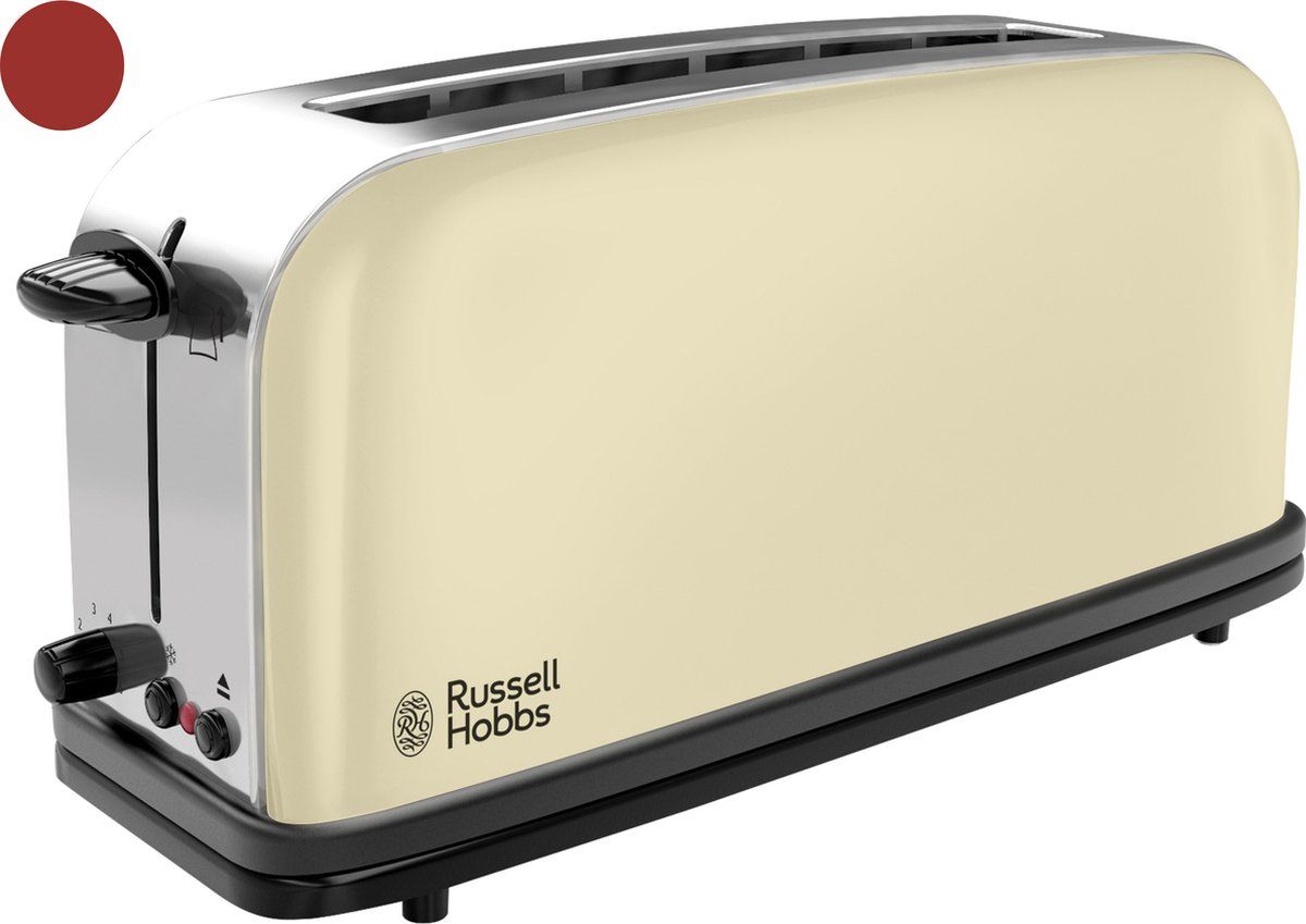 Russell Hobbs Colours Plus+ 21395-56 - Extra lange Broodrooster - Creme