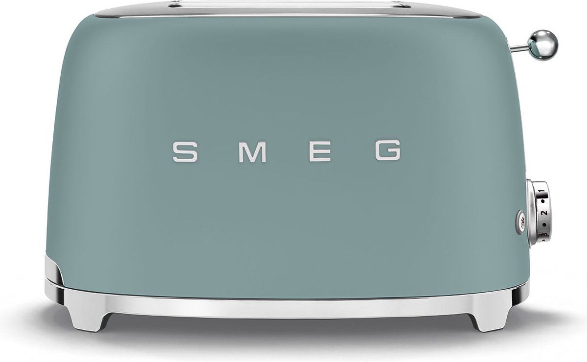 SMEG TSF01EGMEU - Broodrooster - Mat Emerald Green - 2x2 - 950W - 6 niveaus