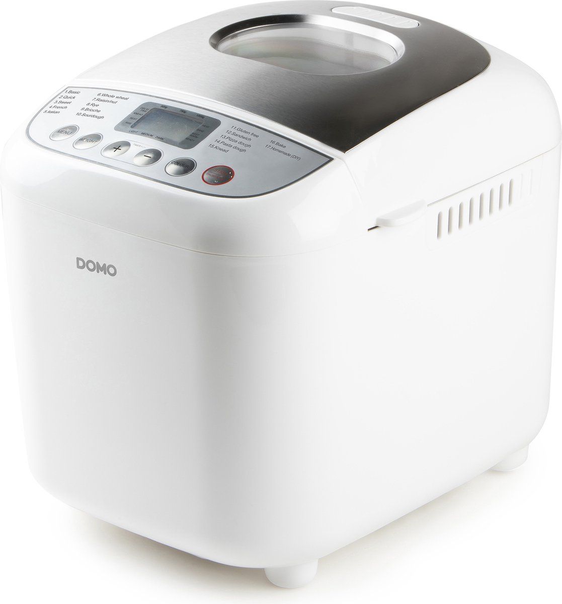 DOMO B3976 Broodbakmachine – 17 Programma’s – 500-1000g – Glutenvrij Programma – Wit