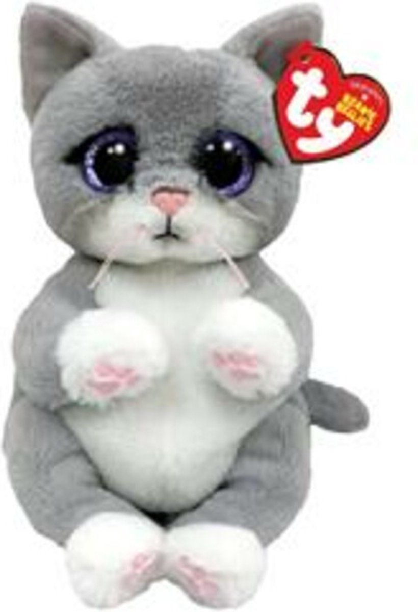 TY Beanie Babies Bellies Morgan Grey Cat 15 cm