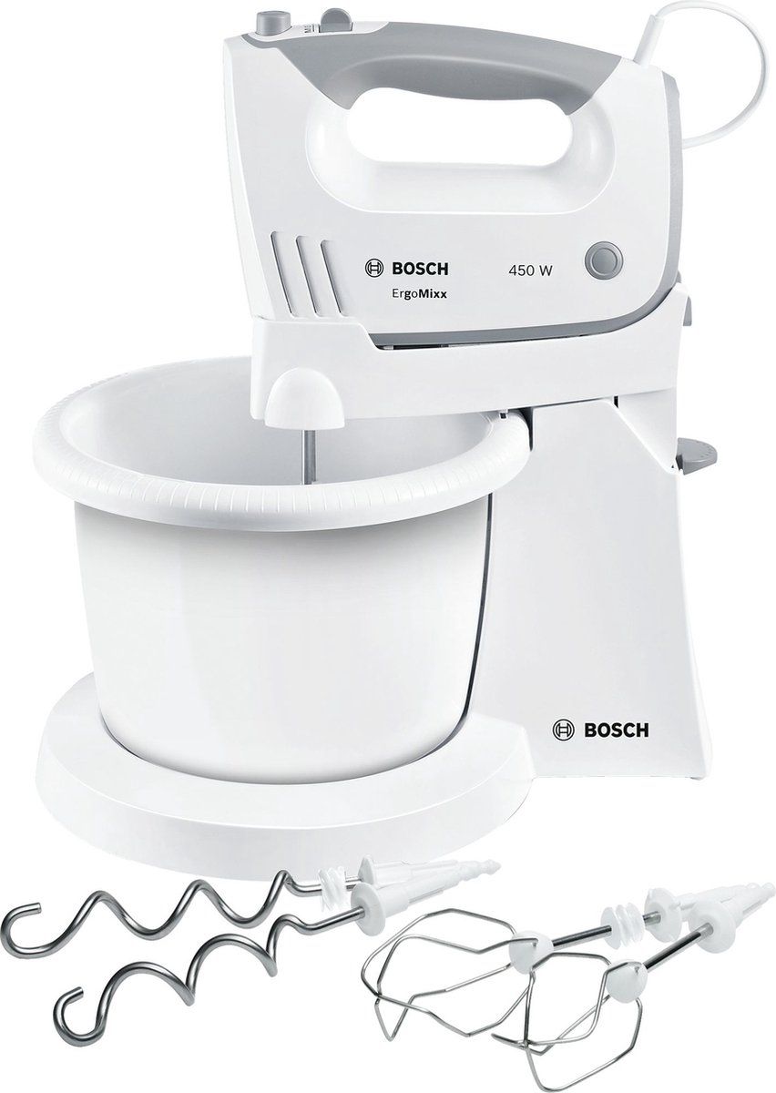 Bosch MFQ36460 ErgoMixx - Handmixer - Incl mengkom - 450W - Wit