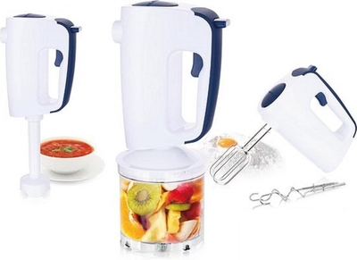 Emerio HMS-113257.2 - Handmixerset - Regelbaar vermogen - Uitwerpknop - Wit/Blauw