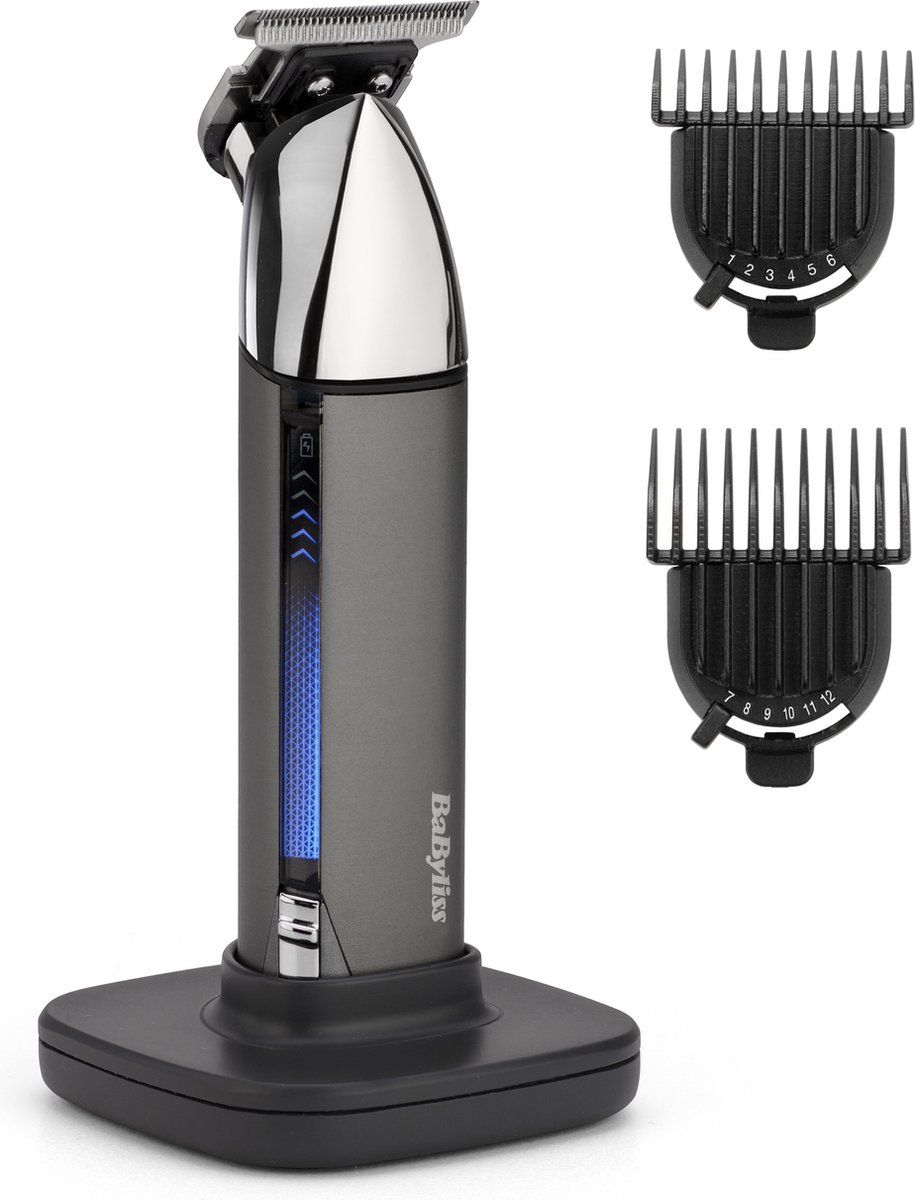 BaByliss Super-X Metal Series T996E Baardtrimmer - Japans Staal T-Mes - USB Oplaadstation - Waterproof