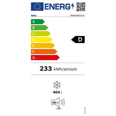 Beko RFNE448E41W vrieskast