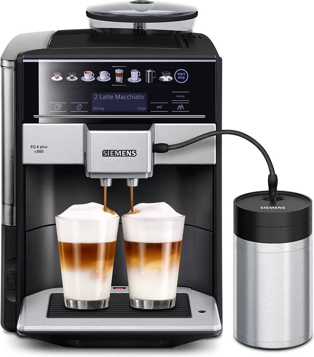 Siemens EQ.6 Plus S800 TE658209RW - Espressomachine - Zwart