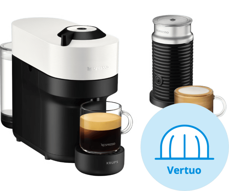 Krups Nespresso Vertuo Pop Coconut White XN9211 met Aeroccino