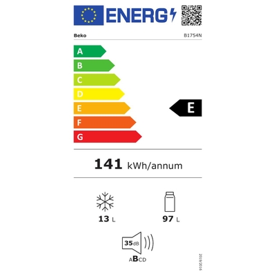 Beko B1754N koelvriescombinatie