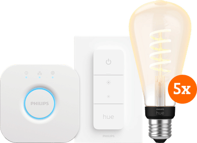 Philips Hue Filament White Ambiance Edison XL 5-Pack Startpakket