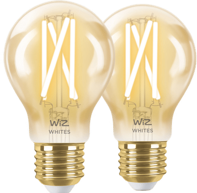 WiZ Smart Filament lamp Standaard Goud 2-pack - Warm tot Koelwit Licht - E27