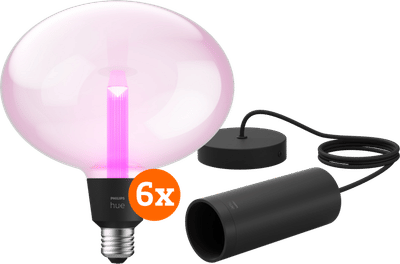 Philips Hue Lightguide Ellipse White and Color E27  6-pack + hanglampsnoer