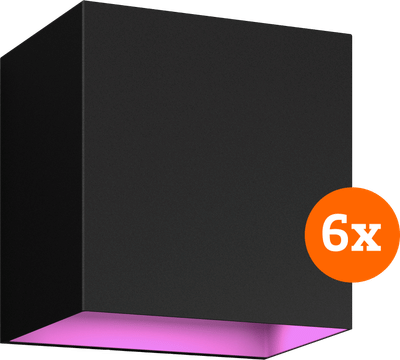 Philips Hue Resonate Downward White and Color - zwart 6-pack