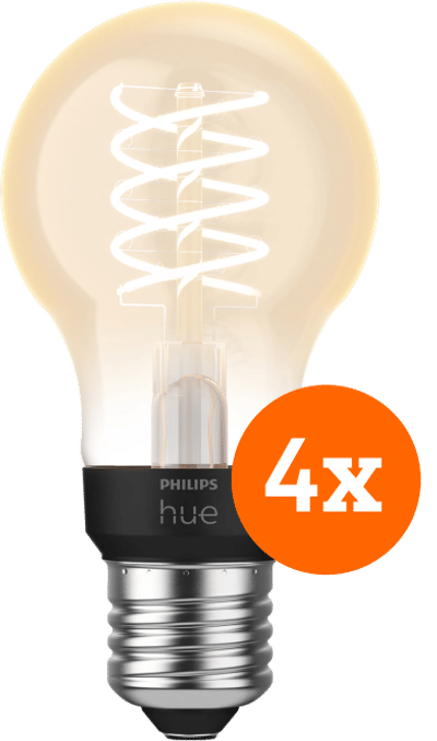 Philips Hue Filamentlamp White Standaard E27 - 2023 - 4-pack